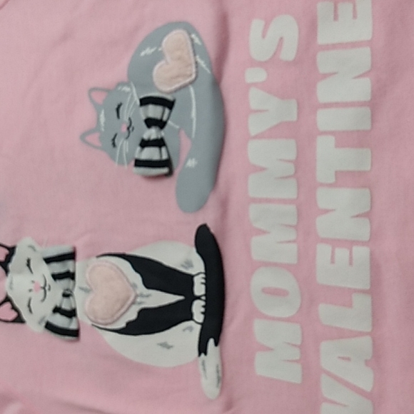 Pink First Impressions Girls t-shirt w Cats & Fuzzy Hearts 6-9 Months - Picture 2 of 9